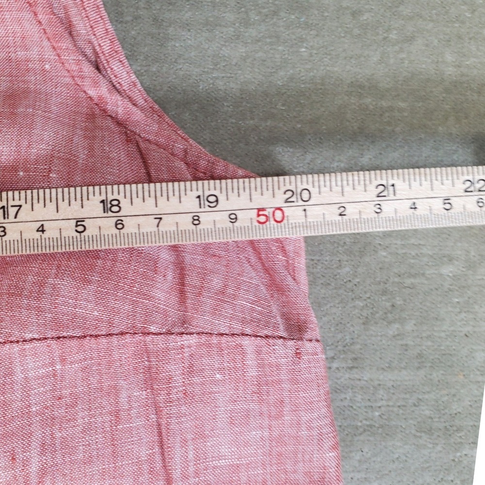 Jones & Co Jones New York Pink 100% Linen Sleeveless Button Down Tunic Large - Picture 9 of 9